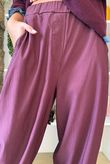 Bengaline Carrot Leg Trouser Aubergine